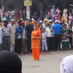 Filmaufnahmen vor dem Tempel Ost Eingang